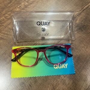 Quay Australia pink and tortoise; blue light Glasses